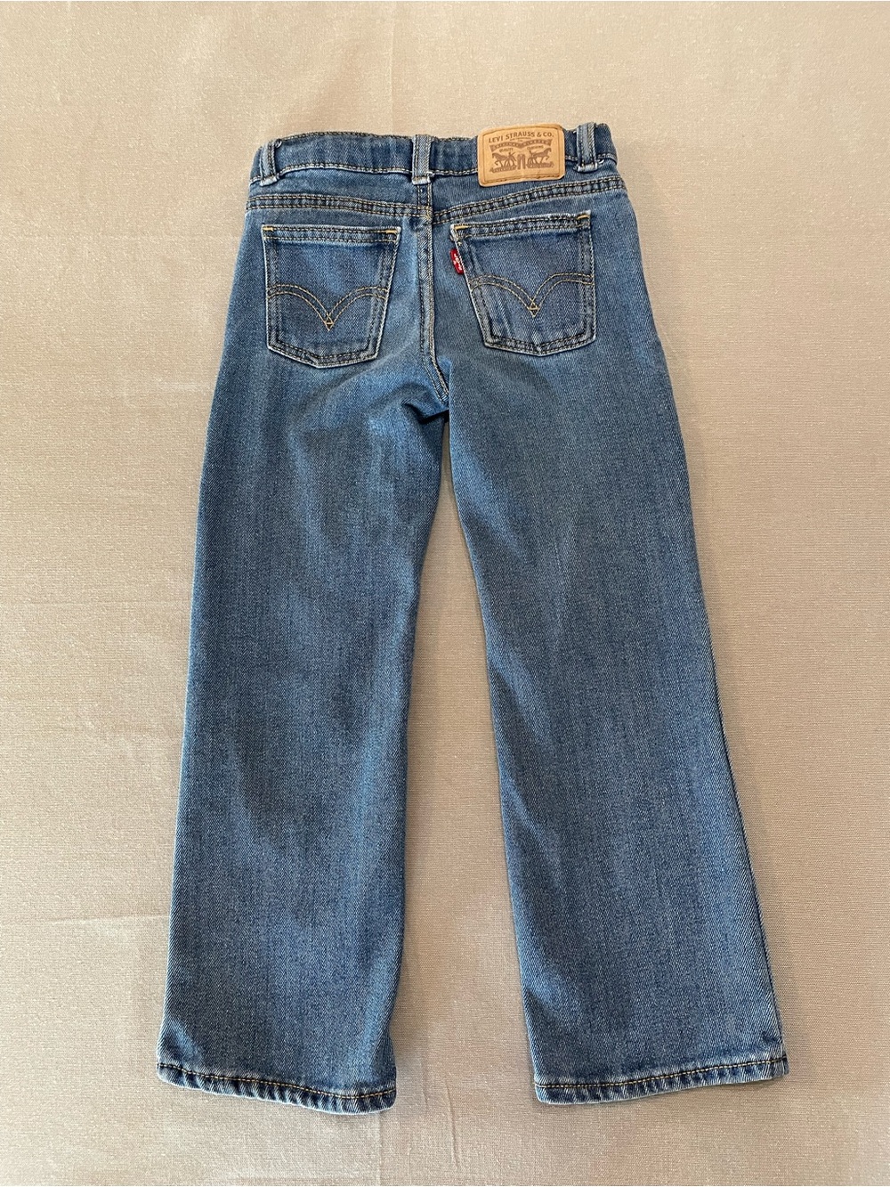 Levi's Medium Blue Back-Pocket Straight-Leg Unisex Jeans kids 5